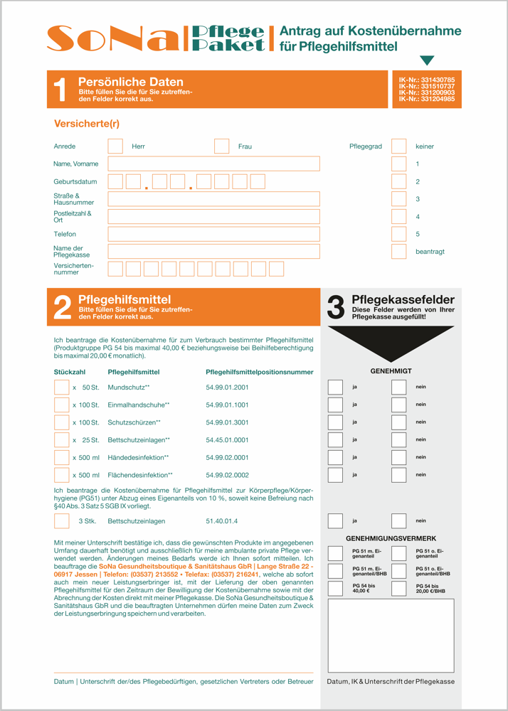 Liftmeister | SoNa Gesundheitsboutique & Sanitätshaus GbR | Antrags- und Bestellformulare als Download